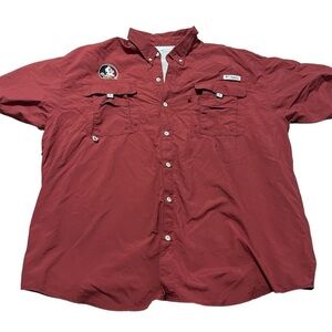 Florida State Seminoles Columbia PFG Garnett Button Down Size XXL Football FSU